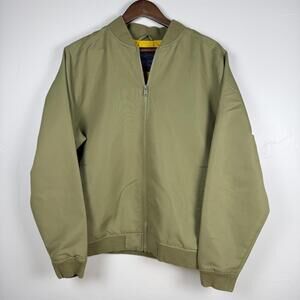 Levi’s Mens Bomber Jacket Size Medium Green Zip Lightweight Casual Outerwear
